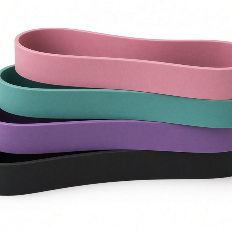 Illustration-style product photo: resistance bands