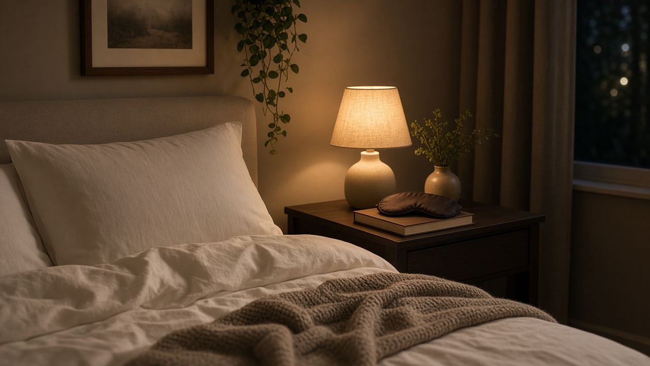 Cozy bedroom set up for better sleep