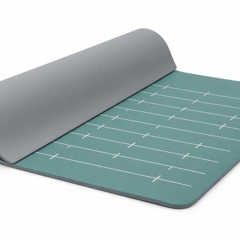 Illustration-style product photo: yoga mat
