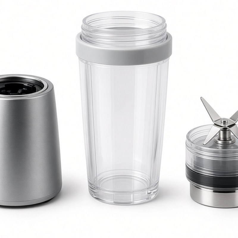 Illustration-style product photo: blender